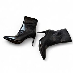 MIA Faux Leather Pointed Toe Stilletto Ankle Boots